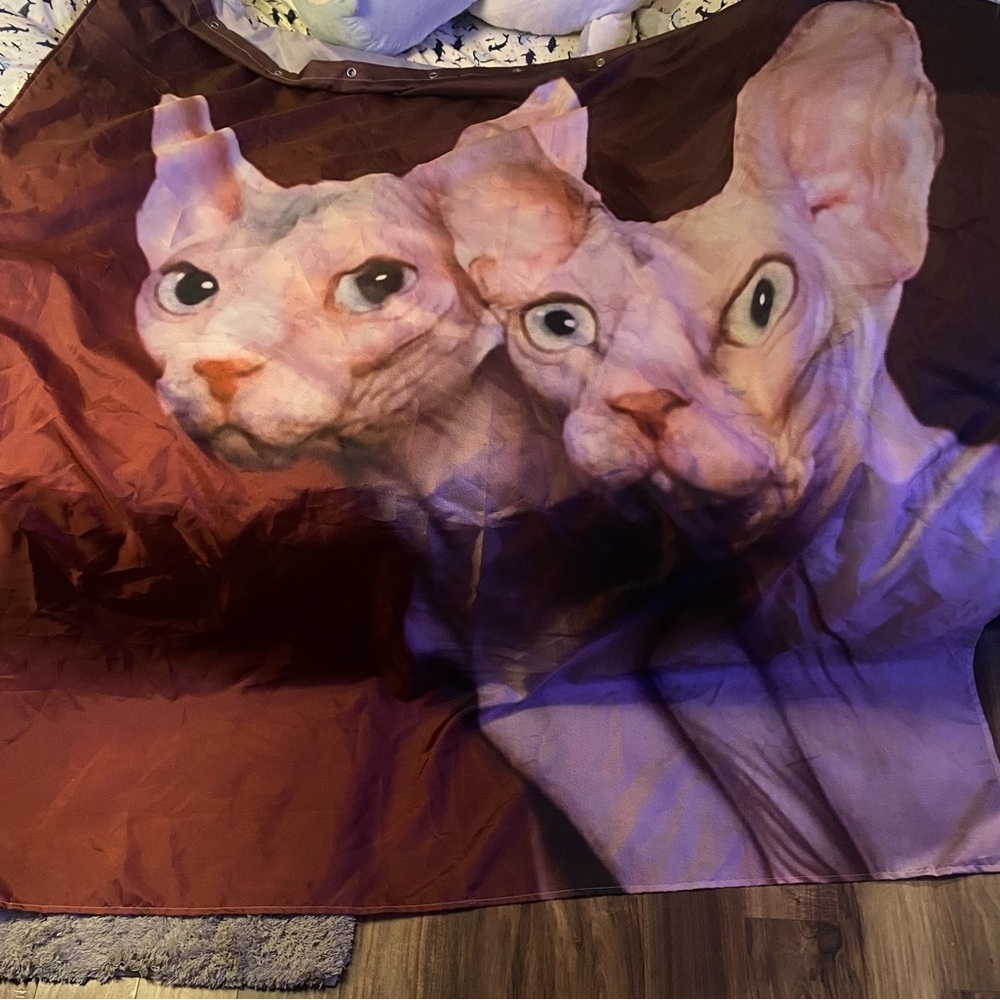 funny Sphynx shower curtain